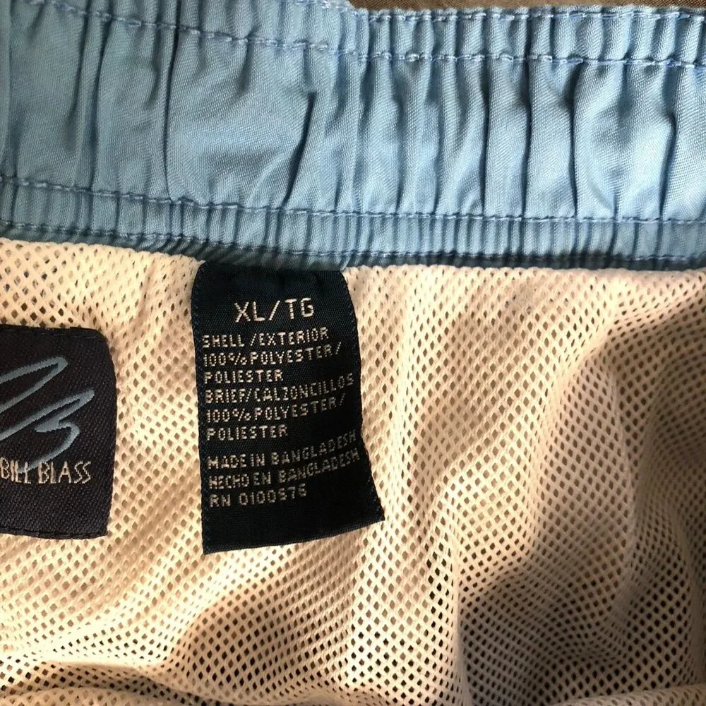 Vintage 90s Y2K Studio Bill Blass Surf Swimwear, Quick Dry Elastic Waist Men XL